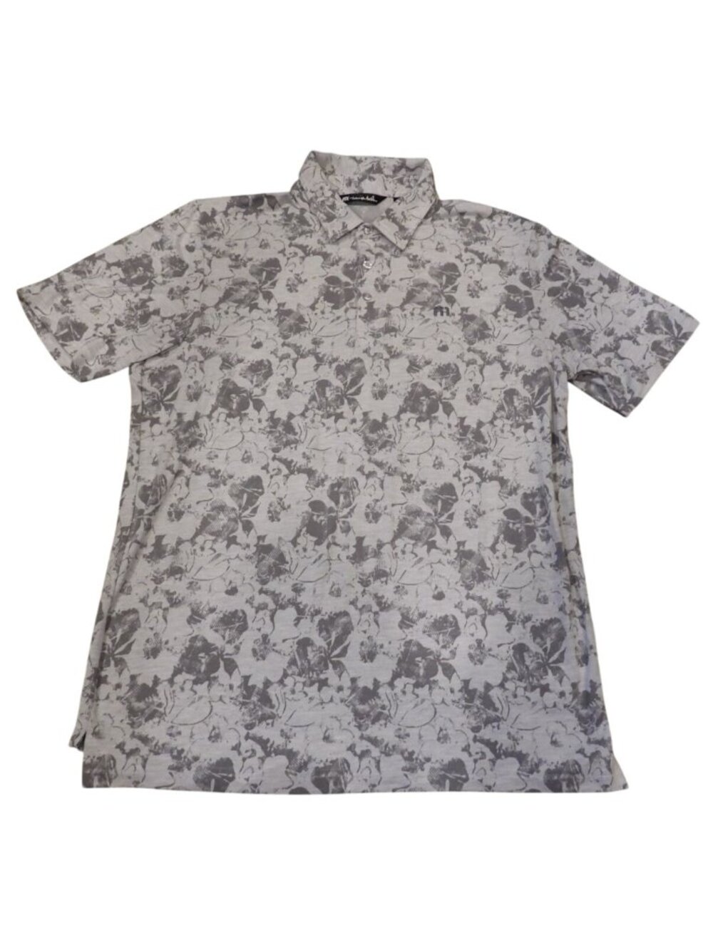 Travis Mathew Polo 'Private Deck' Golf Performance Grey Shirt Mens Large